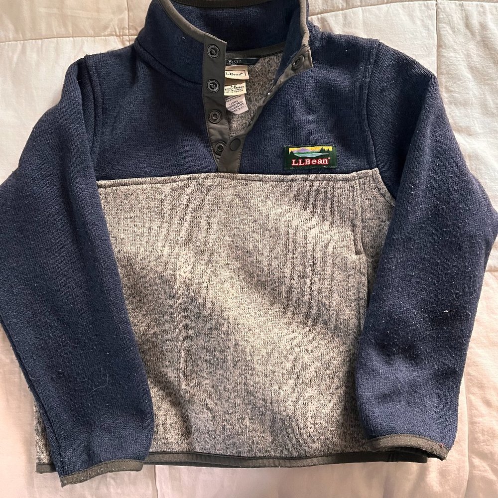 LL Bean Quarter Snap Kids pullover